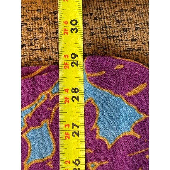 Cabi Womens Top M Sleeveless Purple Blue Floral Tank Keyhole Back - Picture 6 of 7